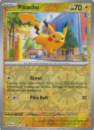 2023 Pokemon Scarlet & Violet Paldea Evolved Reverse Foil Pikachu #62 PSA 9