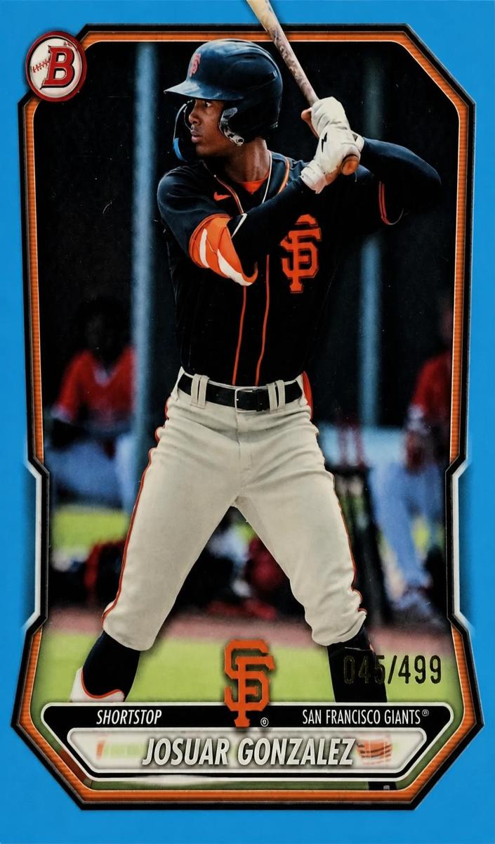 2026 Bowman Baseball Sky Blue Border Josuar Gonzalez #BP-56