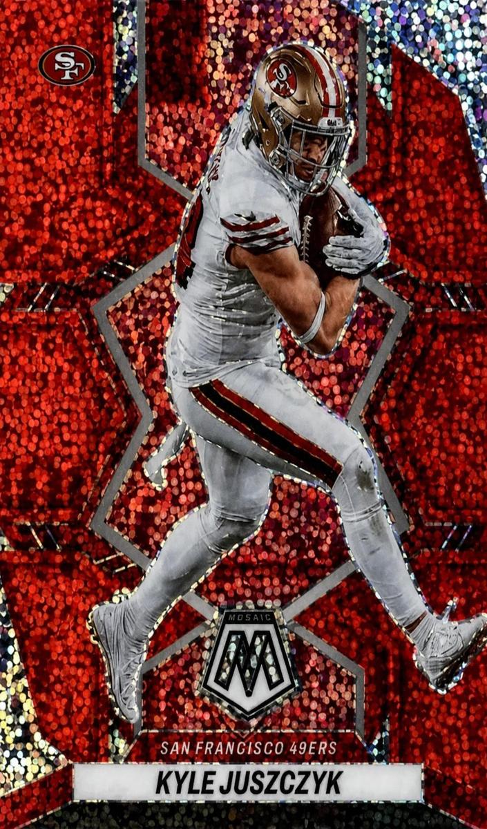 2022 Panini Mosaic Football Red Sparkle Kyle Juszczyk #226