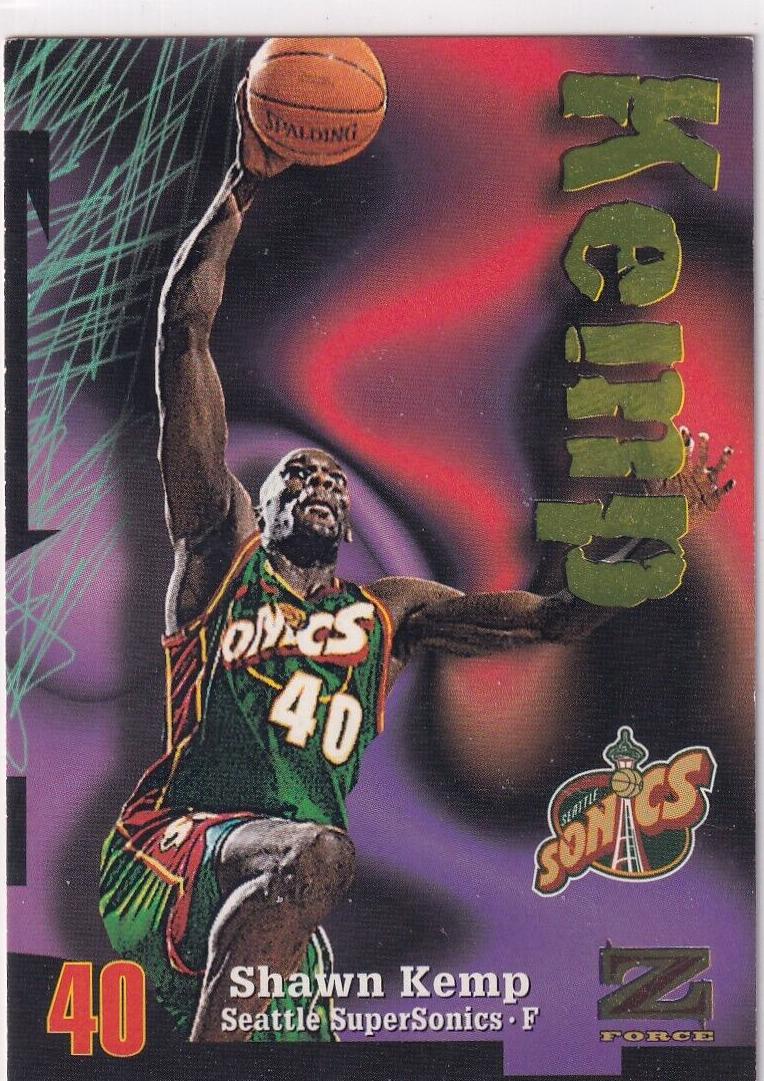 1997 Skybox Z-Force Basketball Shawn Kemp #40