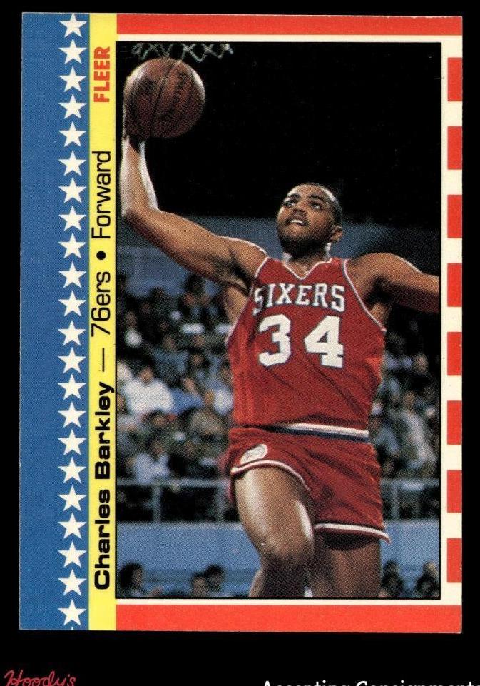 1987 Fleer Basketball Charles Barkley #6 PSA 9