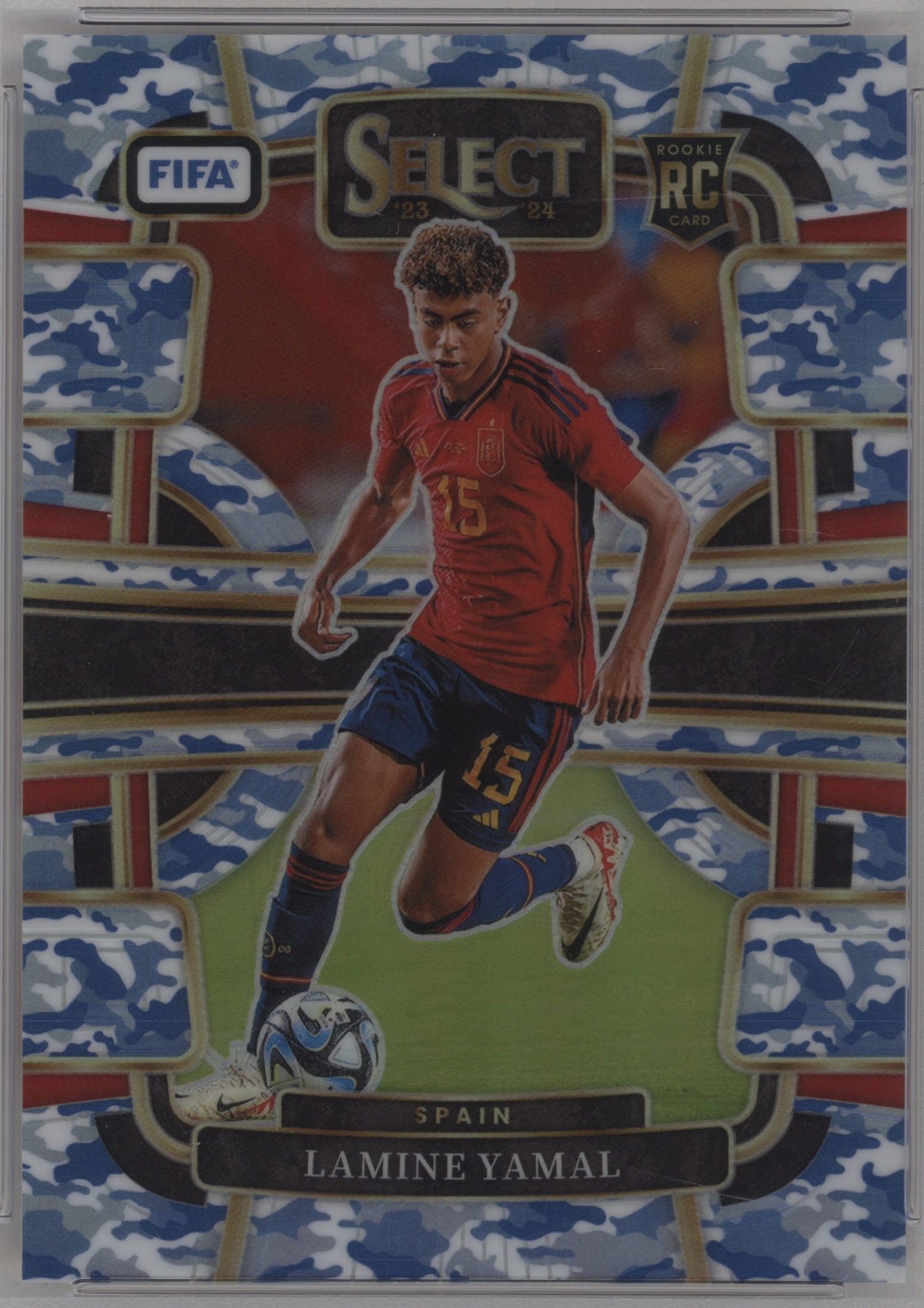 2023 Panini Select FIFA Soccer Winter Camo Lamine Yamal #98 PSA 10