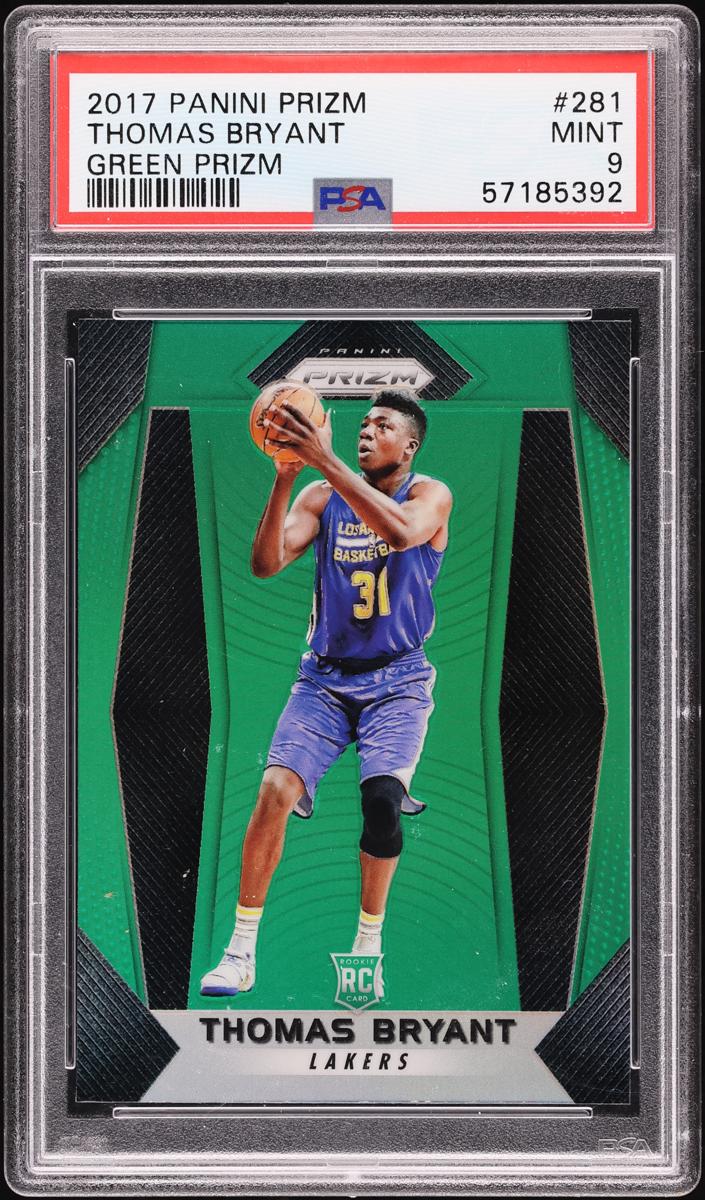 2017 Panini Prizm Basketball Green Thomas Bryant #281 PSA 9