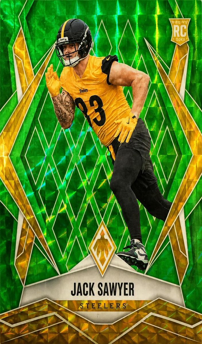 2025 Panini Phoenix Football Lime Green Pyramids Jack Sawyer #233