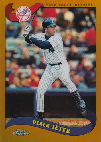 2002 Topps Chrome Baseball Gold Refractor Derek Jeter #75 PSA 9