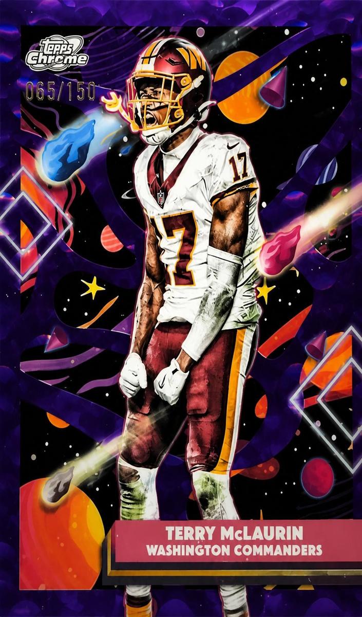 2025 Topps Cosmic Chrome Football Purple Nebula Refractor Terry McLaurin #99