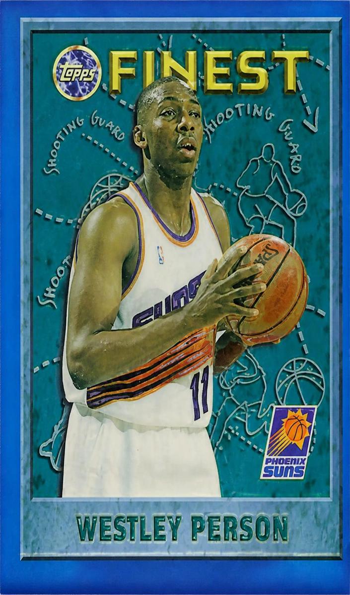 1995 Topps Finest Basketball Refractor Wesley Person #9 PSA 9