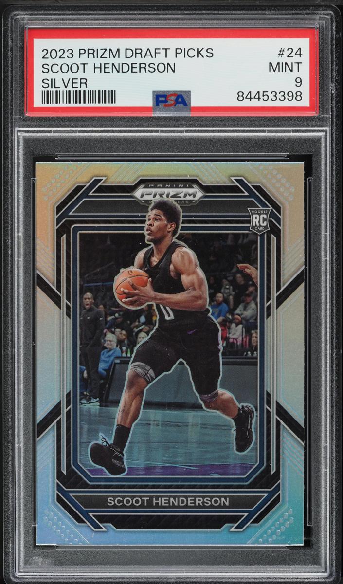 2023 Panini Prizm Draft Picks Basketball Silver Scoot Henderson #24 PSA 9