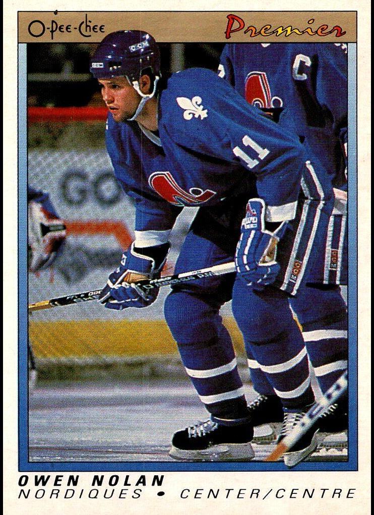 1990 O-Pee-Chee Premier Hockey Owen Nolan #86