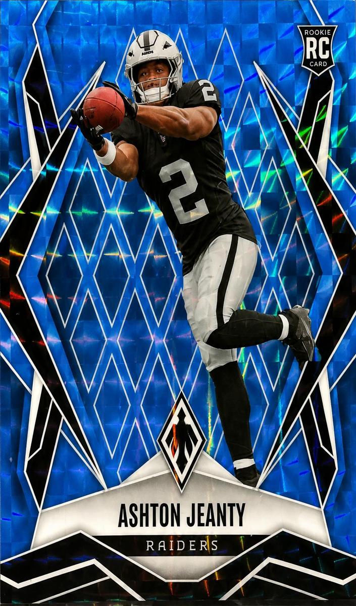 2025 Panini Phoenix Football Light Blue Pyramids Ashton Jeanty #158