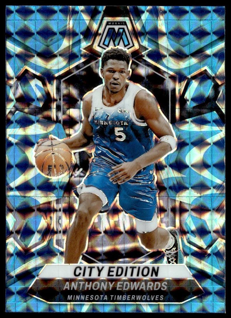2023 Panini Mosaic Basketball Reactive Blue Anthony Edwards #273 PSA 10