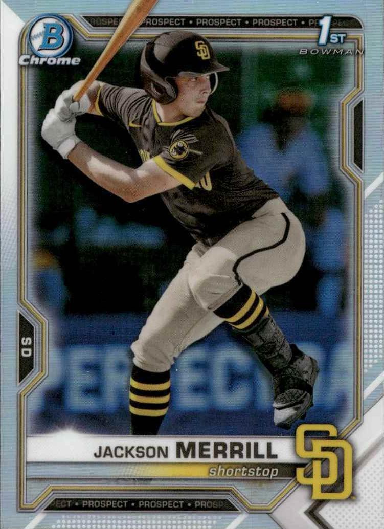 2021 Bowman Draft Baseball Refractor Jackson Merrill #BDC-119 PSA 9