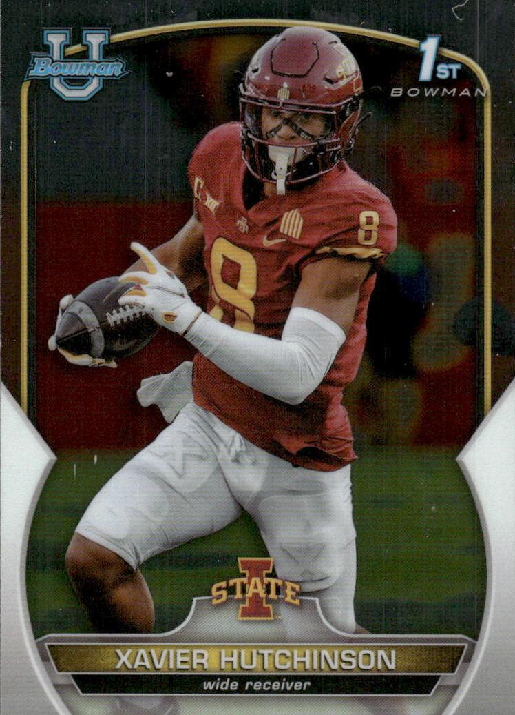 2022 Bowman Chrome University Football Xavier Hutchinson #32 SGC 9