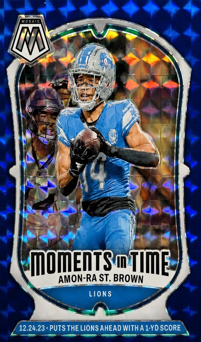 2024 Panini Mosaic Football Blue Amon-Ra St. Brown #24