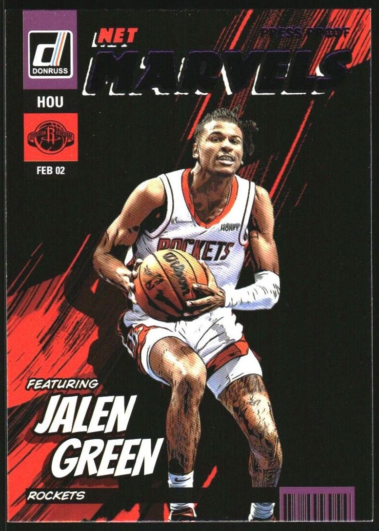 2022 Panini Donruss Basketball Press Proof Purple Jalen Green #9