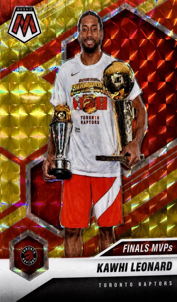 2020 Panini Mosaic Basketball Choice Fusion Red Yellow Kawhi Leonard #299