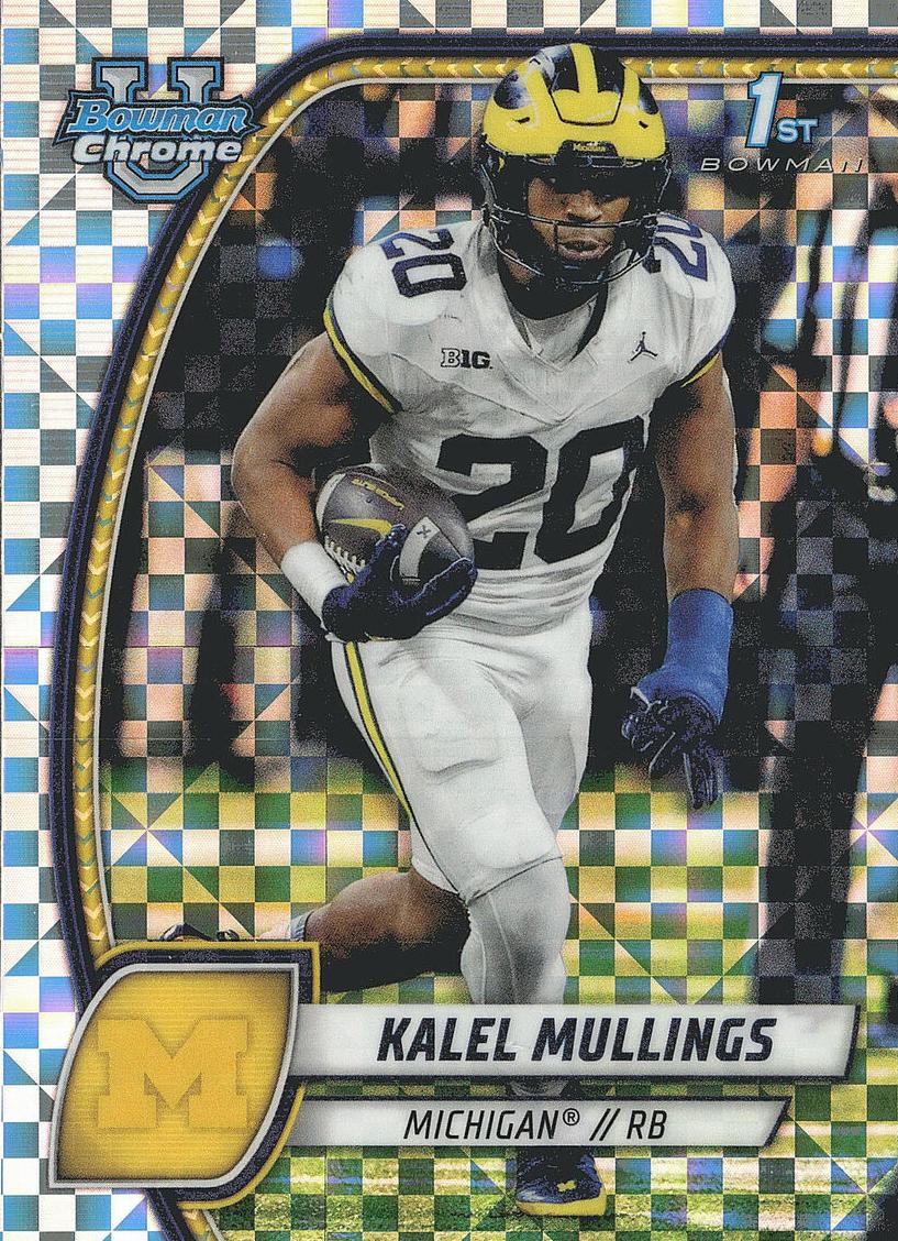 2024 Bowman Chrome University Football X-Fractor Kalel Mullings #106