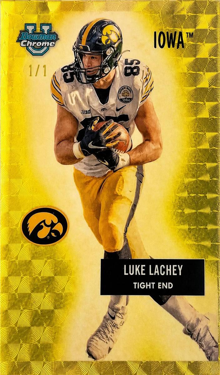 2024 Bowman Chrome University Football Superfractor Luke Lachey #55B-24