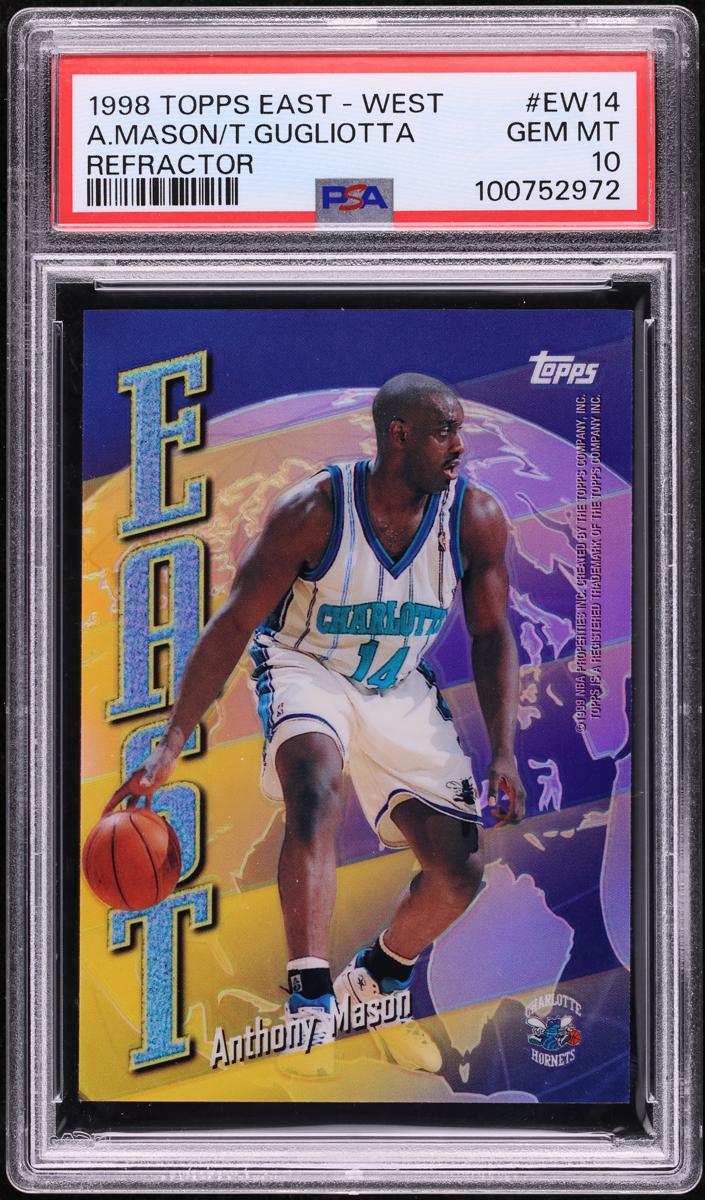 1998 Topps Basketball Refractor Anthony Mason #EW14