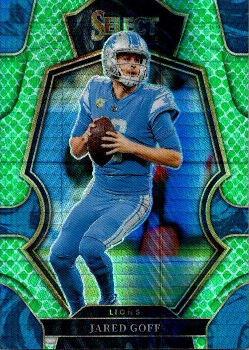 2022 Panini Select Football Dragon Scale Prizm Jared Goff #134 PSA 10