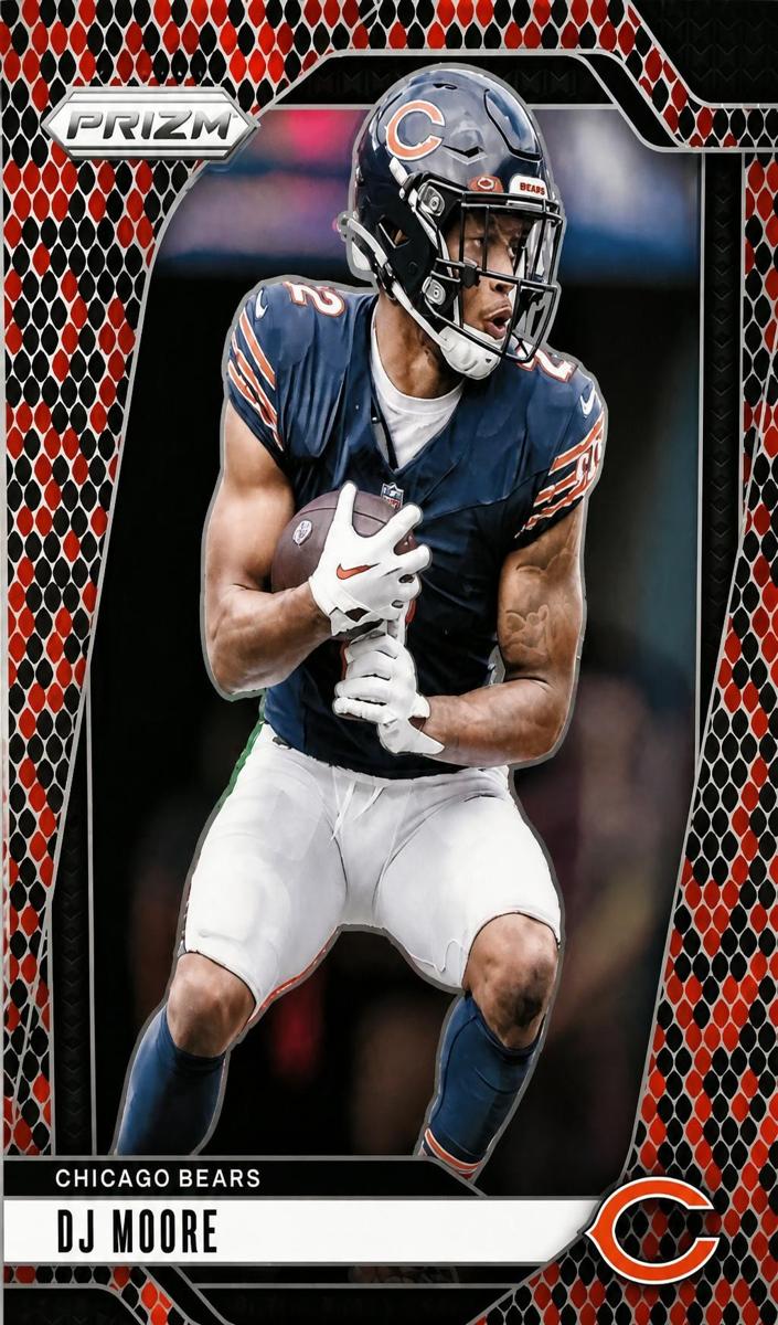 2024 Panini Prizm Football Snakeskin DJ Moore #48 PSA 9