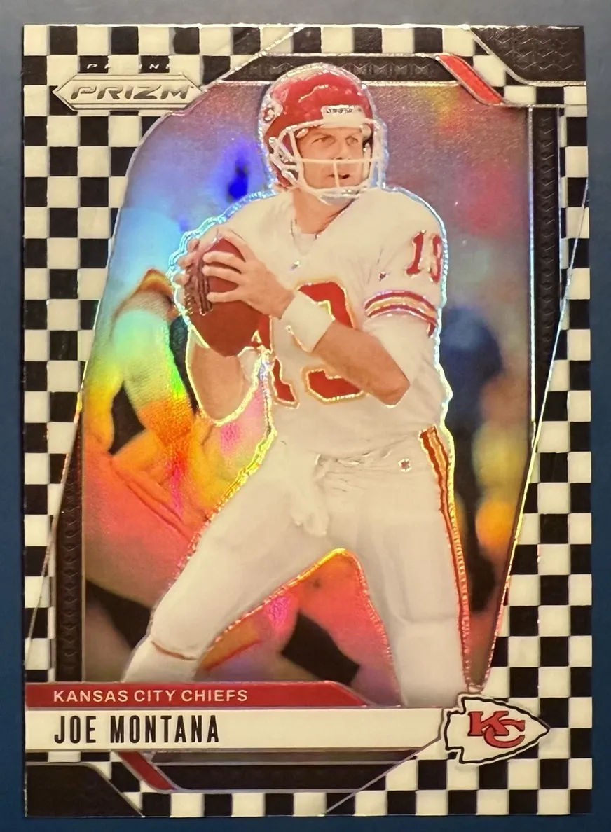 2024 Panini Prizm Football Black and White Checker Joe Montana #147
