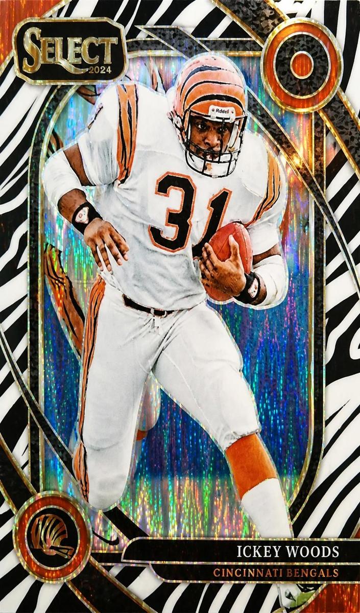 2024 Panini Select Football Zebra Ickey Woods #260