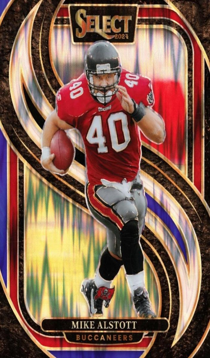 2024 Panini Select Football Black and Blue Shock Mike Alstott #183