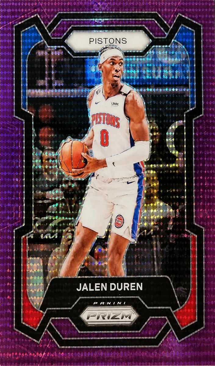 2023 Panini Prizm Basketball Purple Pulsar Jalen Duren #210