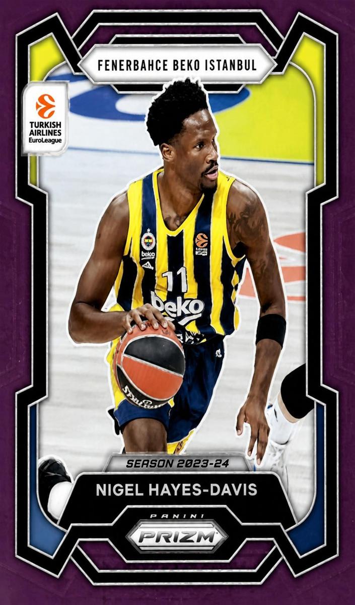 2023 Panini Prizm Turkish Airlines EuroLeague Basketball Purple Nigel Hayes-Davis #47