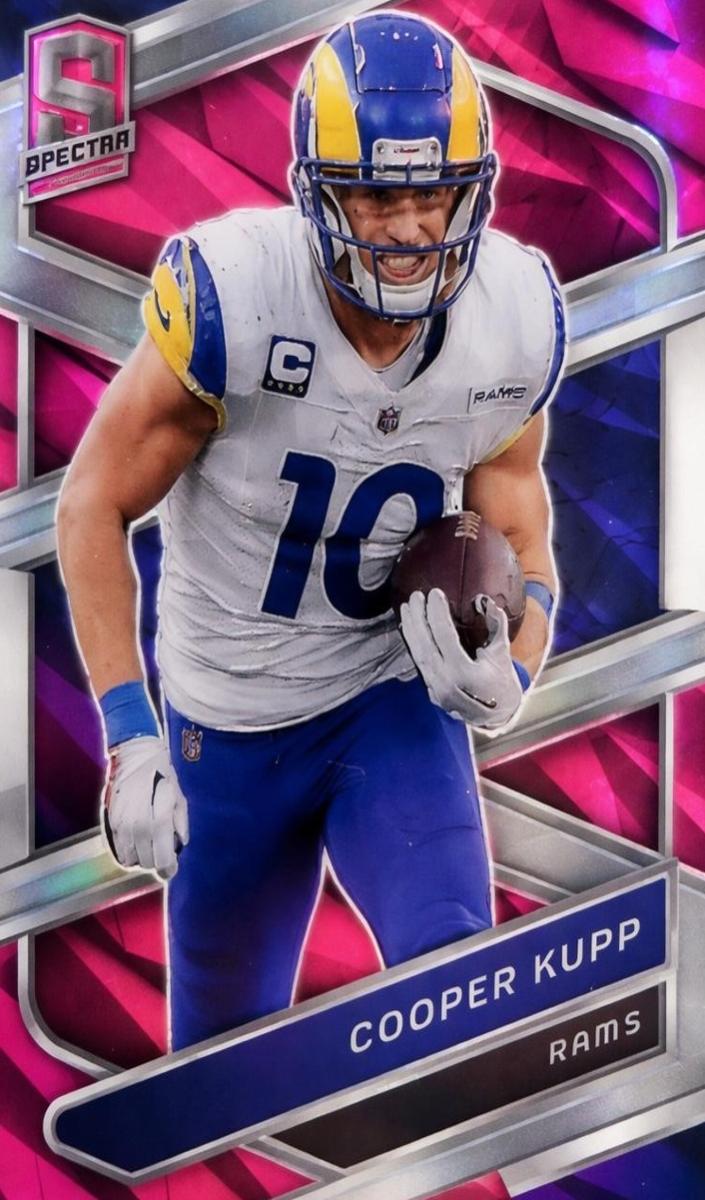 2024 Panini Spectra Football Neon Pink Die Cut Cooper Kupp #65