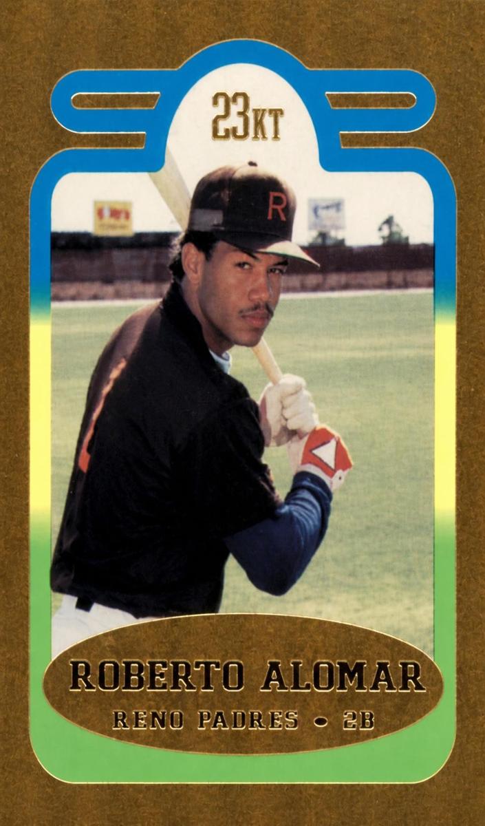 1993 Bleachers 23kt Gold Baseball Roberto Alomar #1 PSA 9