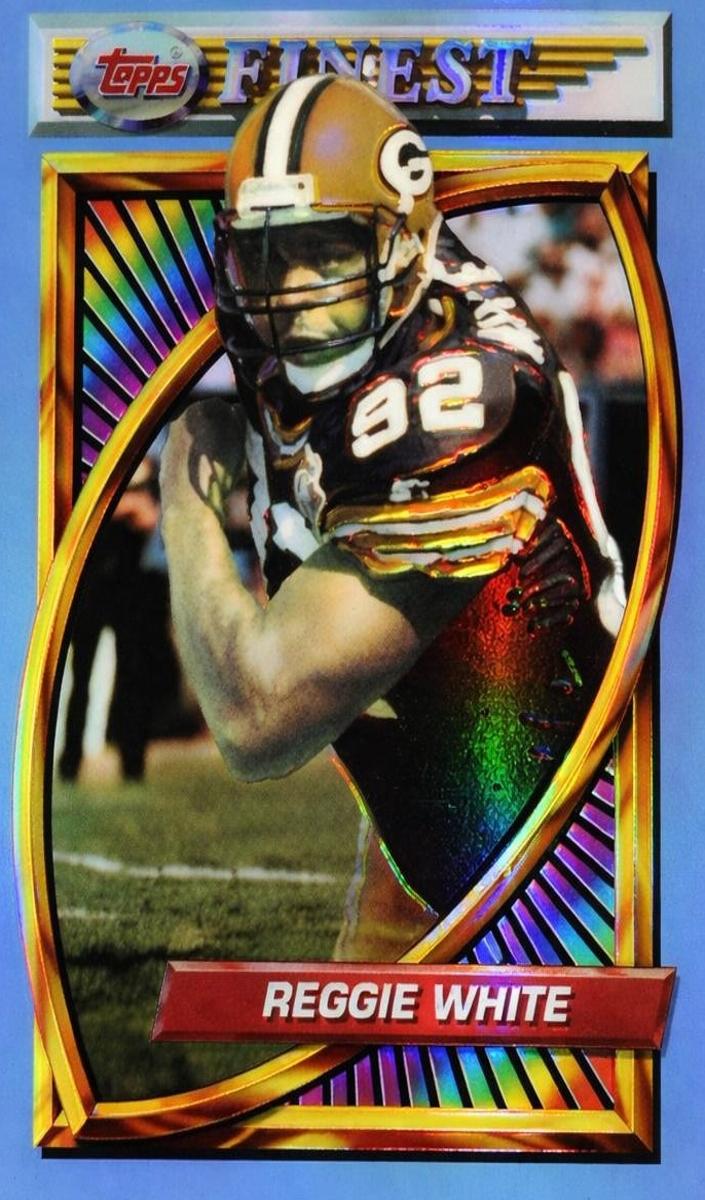 1994 Topps Finest Football Refractor Reggie White #92 PSA 7