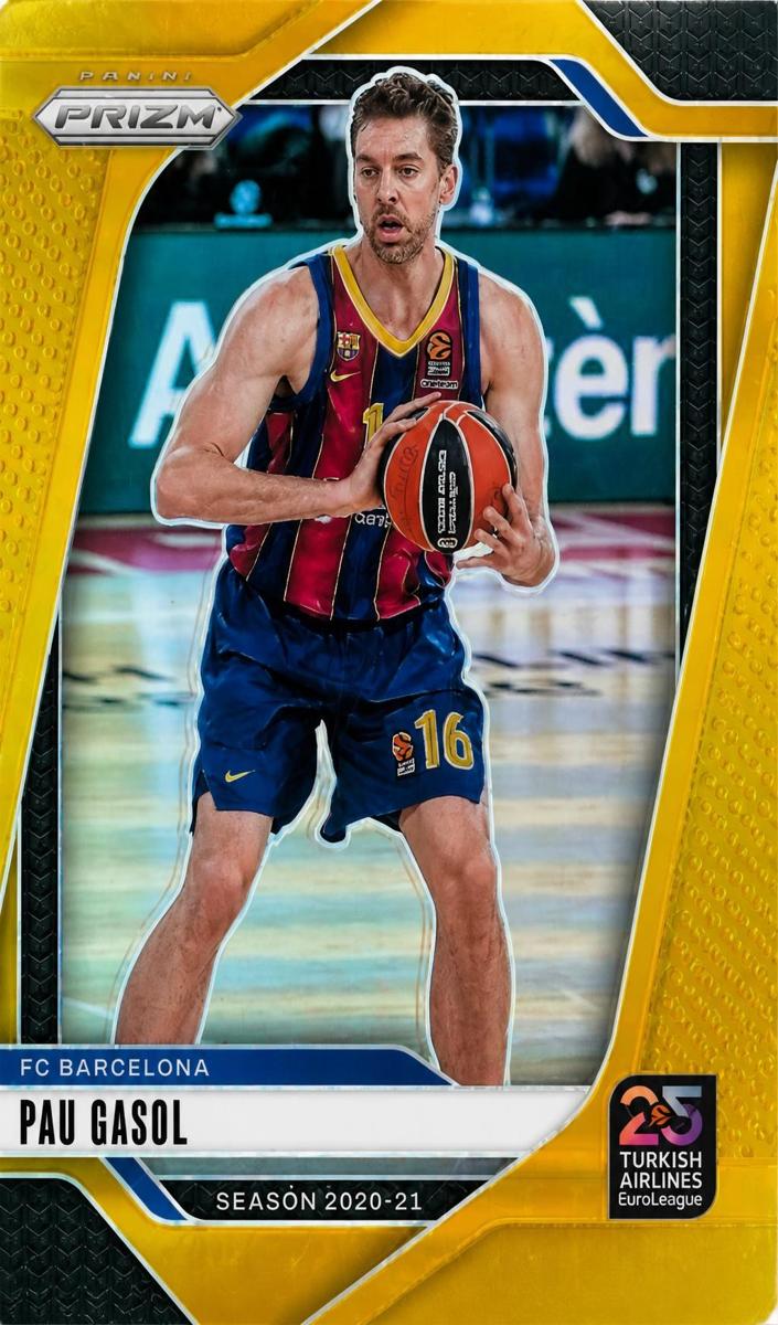 2024 Panini Prizm Turkish Airlines EuroLeague Basketball Gold Pau Gasol #52