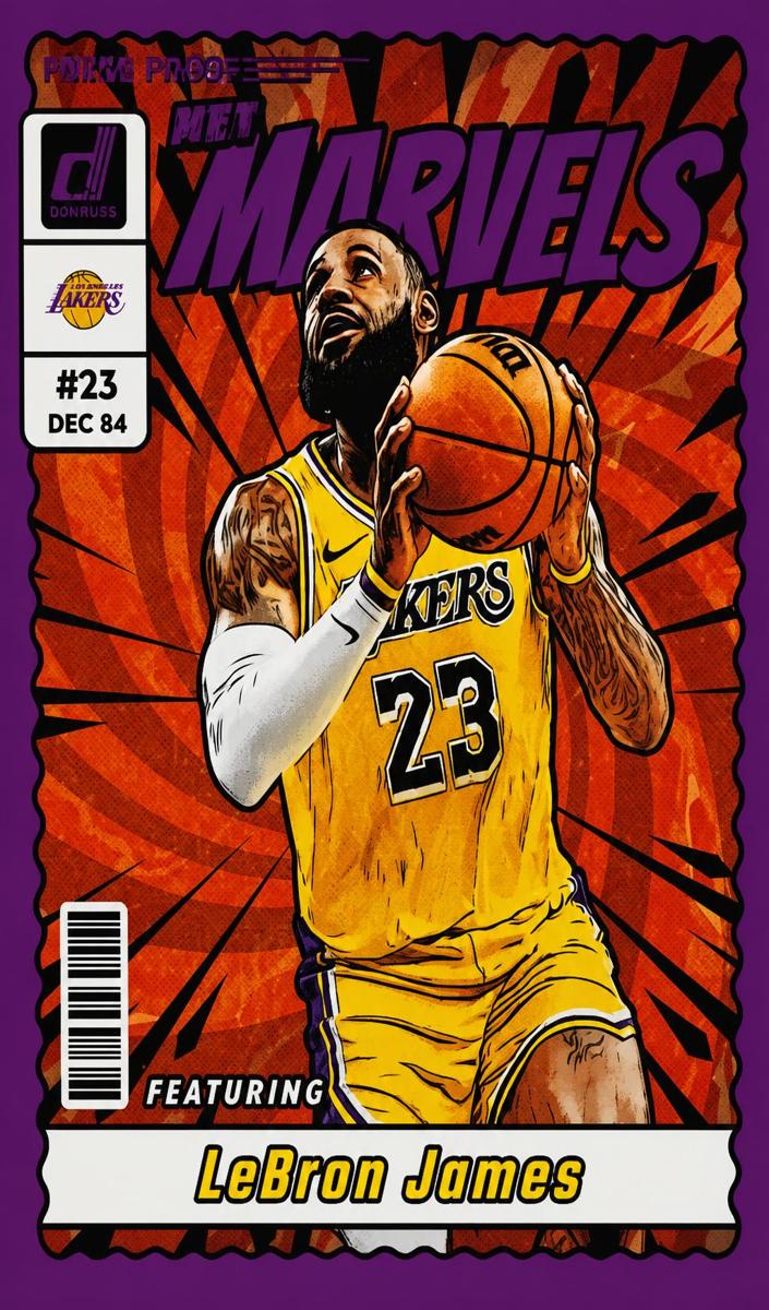 2023 Panini Donruss Basketball Press Proof Purple LeBron James #9 PSA 9