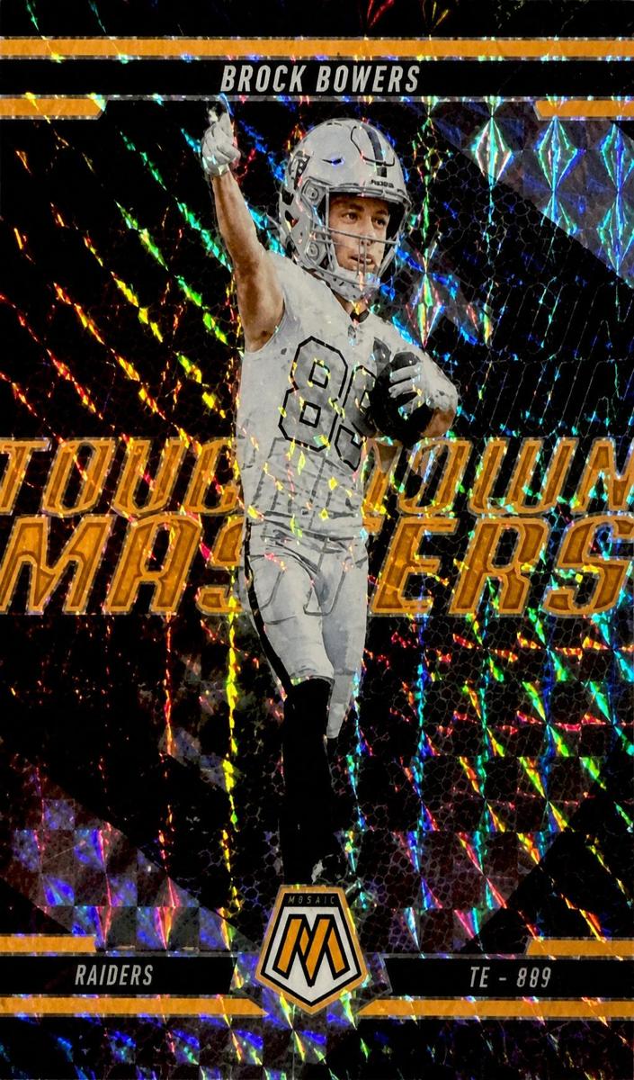 2025 Panini Mosaic Football Orange Fluorescent Brock Bowers #2