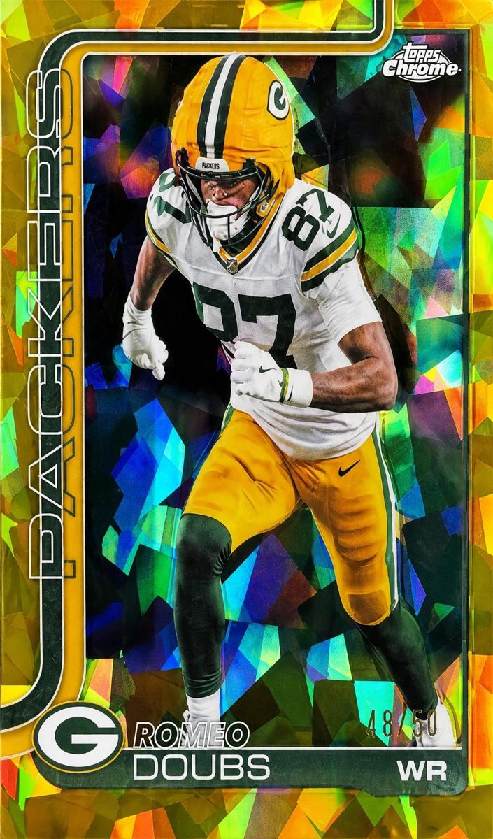 2025 Topps Chrome Sapphire Football Gold Romeo Doubs #106