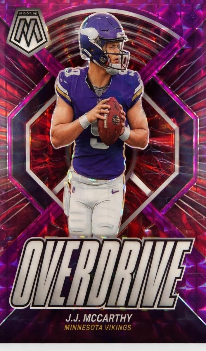 2024 Panini Mosaic Football Mosaic Purple J.J. McCarthy #3 PSA 9