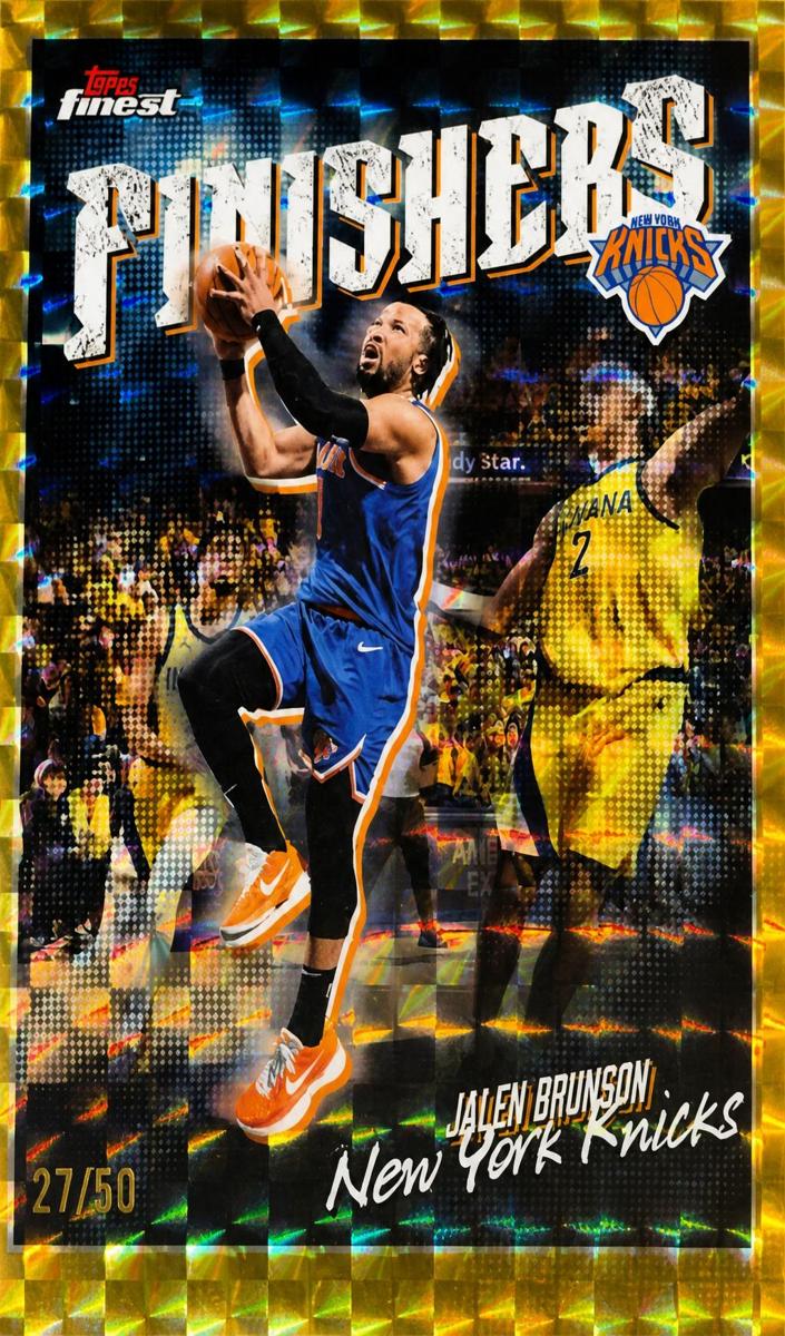 2025 Topps Finest Basketball Gold Geometric Refractor Jalen Brunson #FI-6 PSA 10