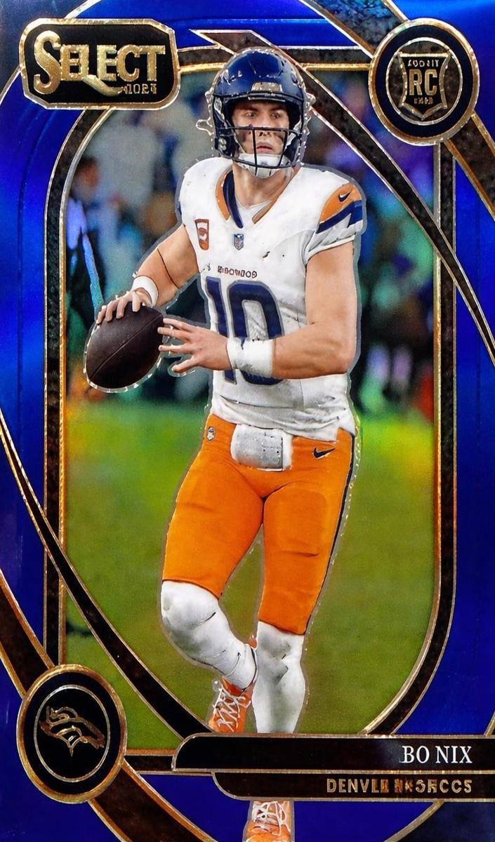 2024 Panini Select Football Blue Bo Nix #221