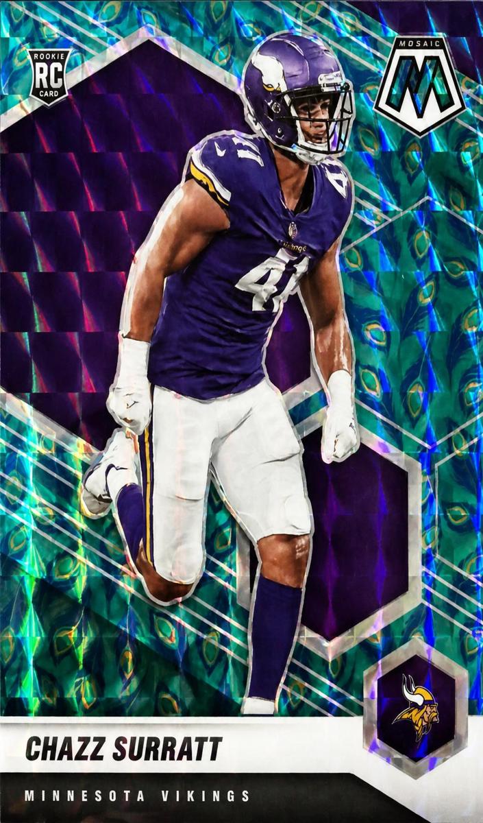 2021 Panini Mosaic Football Choice Peacock Chazz Surratt #368