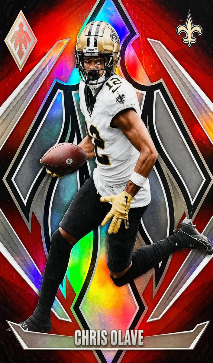 2024 Panini Phoenix Football Red Fade Chris Olave #24