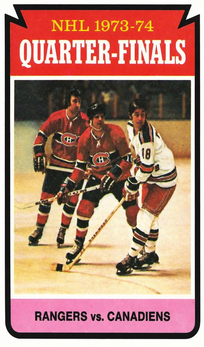 1974 Topps Hockey Quarter-Finals #210 PSA 8
