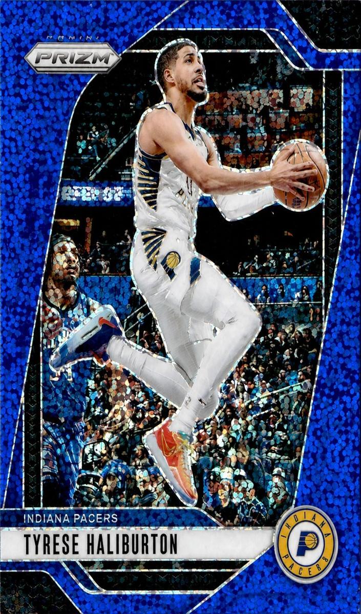 2024 Panini Prizm Basketball Blue Sparkle Tyrese Haliburton #99