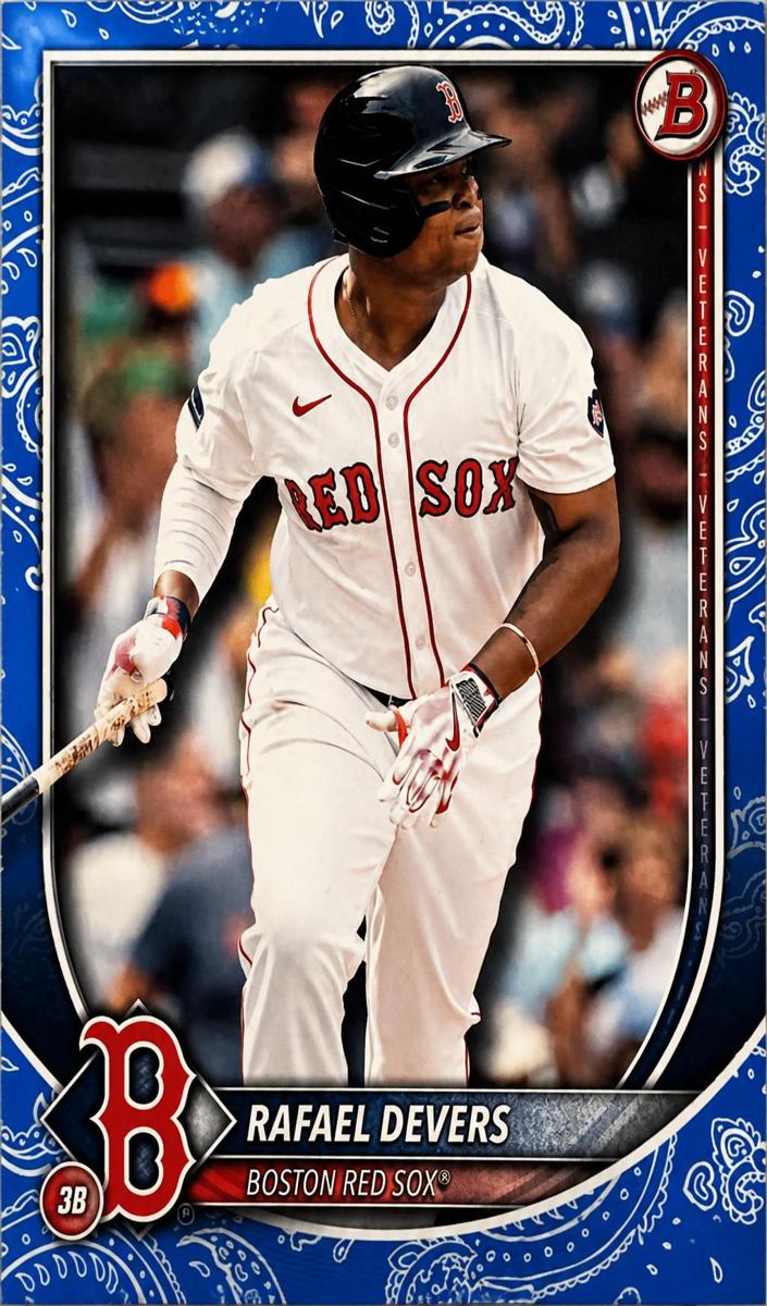 2025 Bowman Baseball Blue Pattern Border Rafael Devers #10