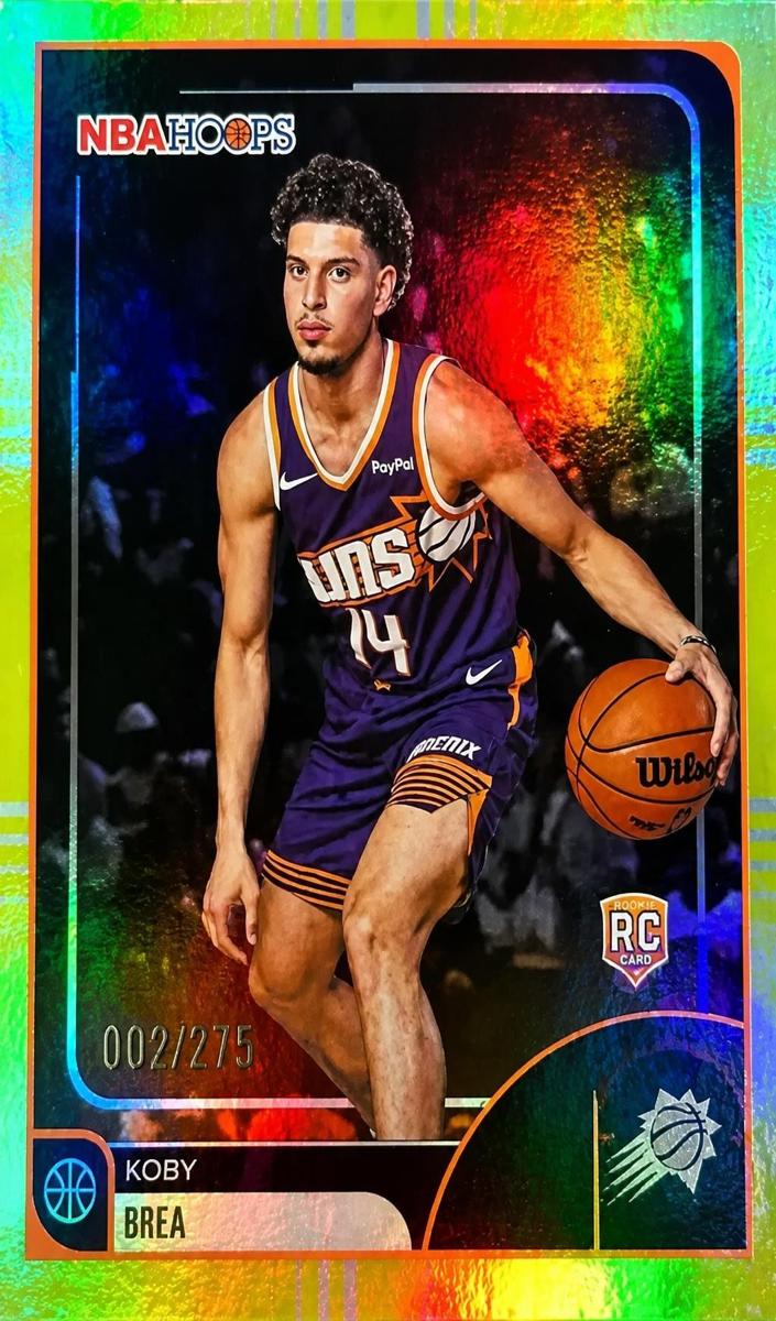2025 Topps NBA Hoops Basketball Rainbow Yellow Koby Brea #17