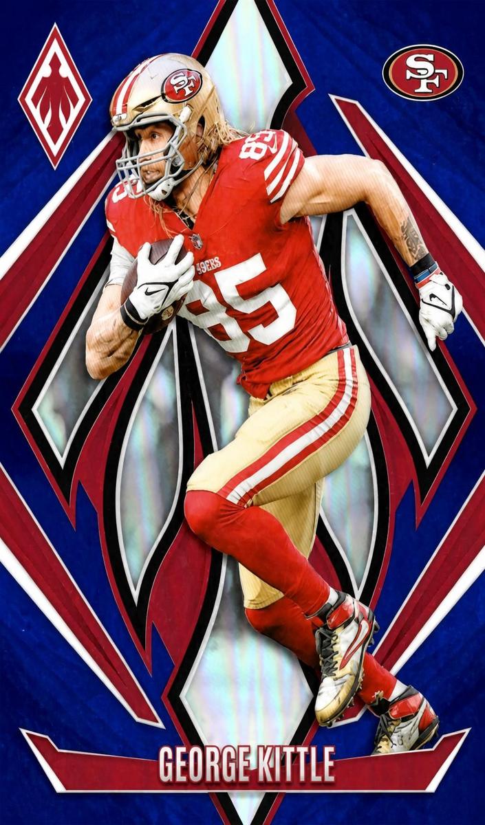 2024 Panini Phoenix Football Blue Fade George Kittle #63