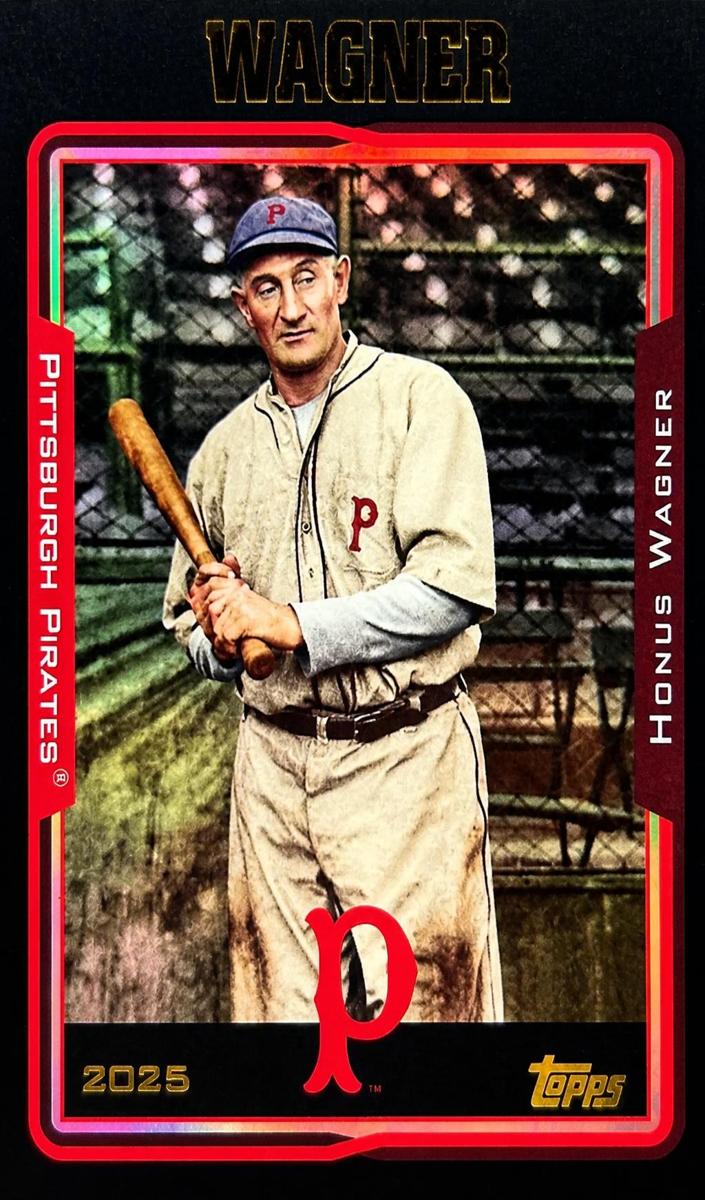 2025 Topps Archives Baseball Black Foilboard Honus Wagner #225