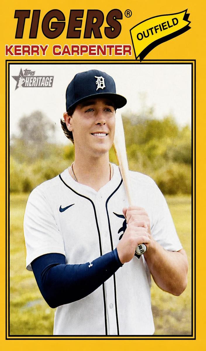 2026 Topps Heritage Baseball Dark Yellow Bordered Kerry Carpenter #343