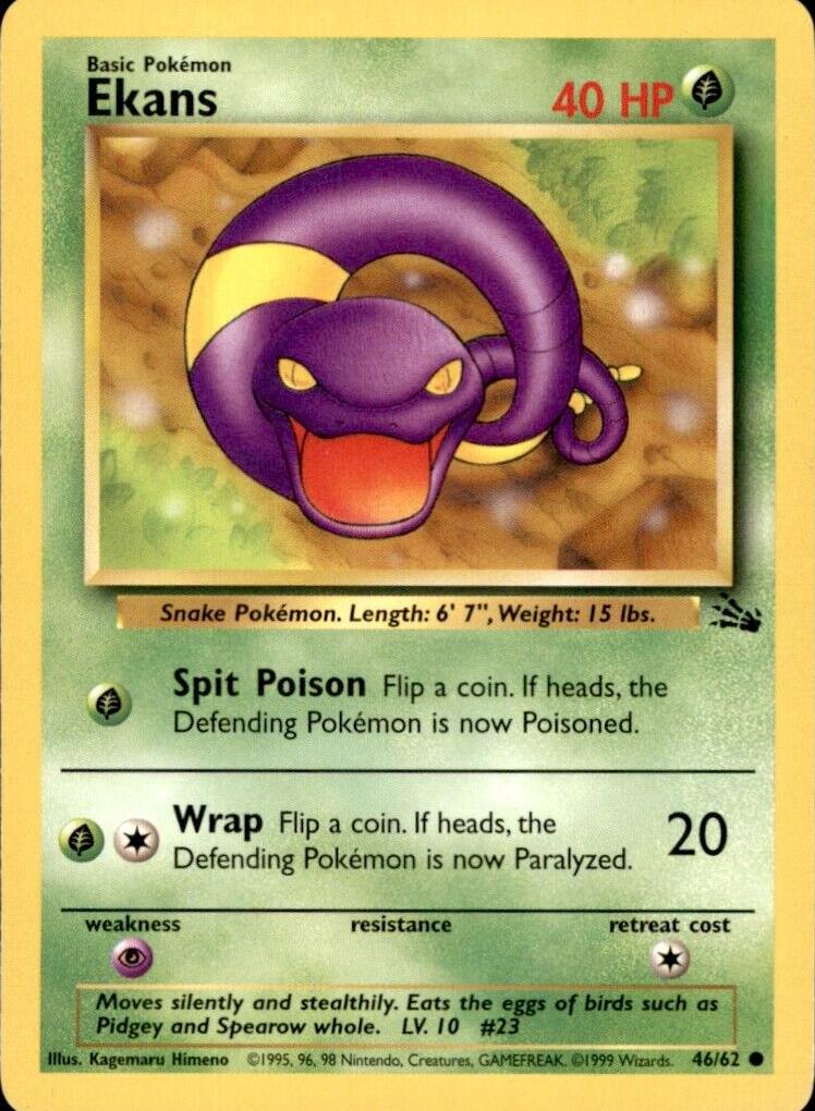 1999 Pokemon Fossil Ekans #46